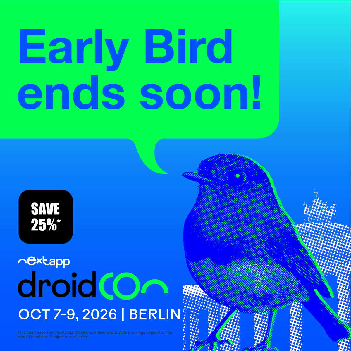 droidCon tweet media