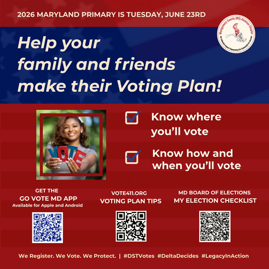 MCACDST's tweet photo. 🗳️ Every voter needs a plan — first-time and seasoned voters alike. Know where to vote, what’s on your ballot, and what you need before Election Day.

Make your plan today: https://t.co/XVlDF1Jiy9 - and help others.

#DSTVotes #DeltaDecides #VoteReady #MCACDST #DST1913 https://t.co/4s6cTzte8C