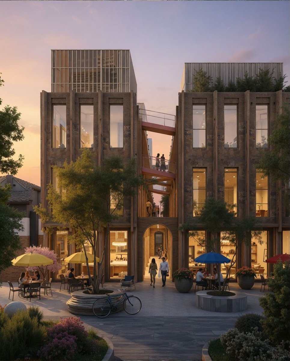 Architizer's tweet photo. Set within the dense fabric of Chatham High Street, The Foundry Project introduces a building shaped by control, proportion and material depth. 

📍Chatham, United Kingdom
Project by: EHAD | Elija Halil Architecture and Design
Details: https://t.co/931kP2LuJ5 https://t.co/FPhz1vlG9J