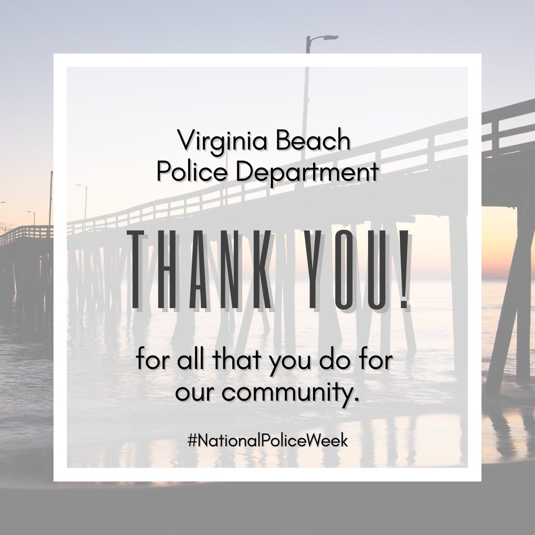 BeachMunicipal's tweet photo. Respect. Honor. Remember. ๐ฎโโ๏ธ๐ฎโโ๏ธ
Thank you to our law enforcement officers who put their lives on the line daily. We appreciate your service during National Police Week and always. Like this post to show your support for #VBStrong! ๐ฎโโ๏ธ๐ฎโโ๏ธ https://t.co/K03UoTRdLD