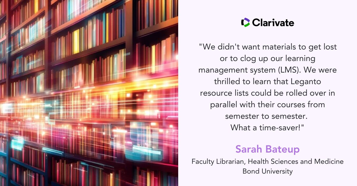 Ex Libris, from Clarivate tweet media