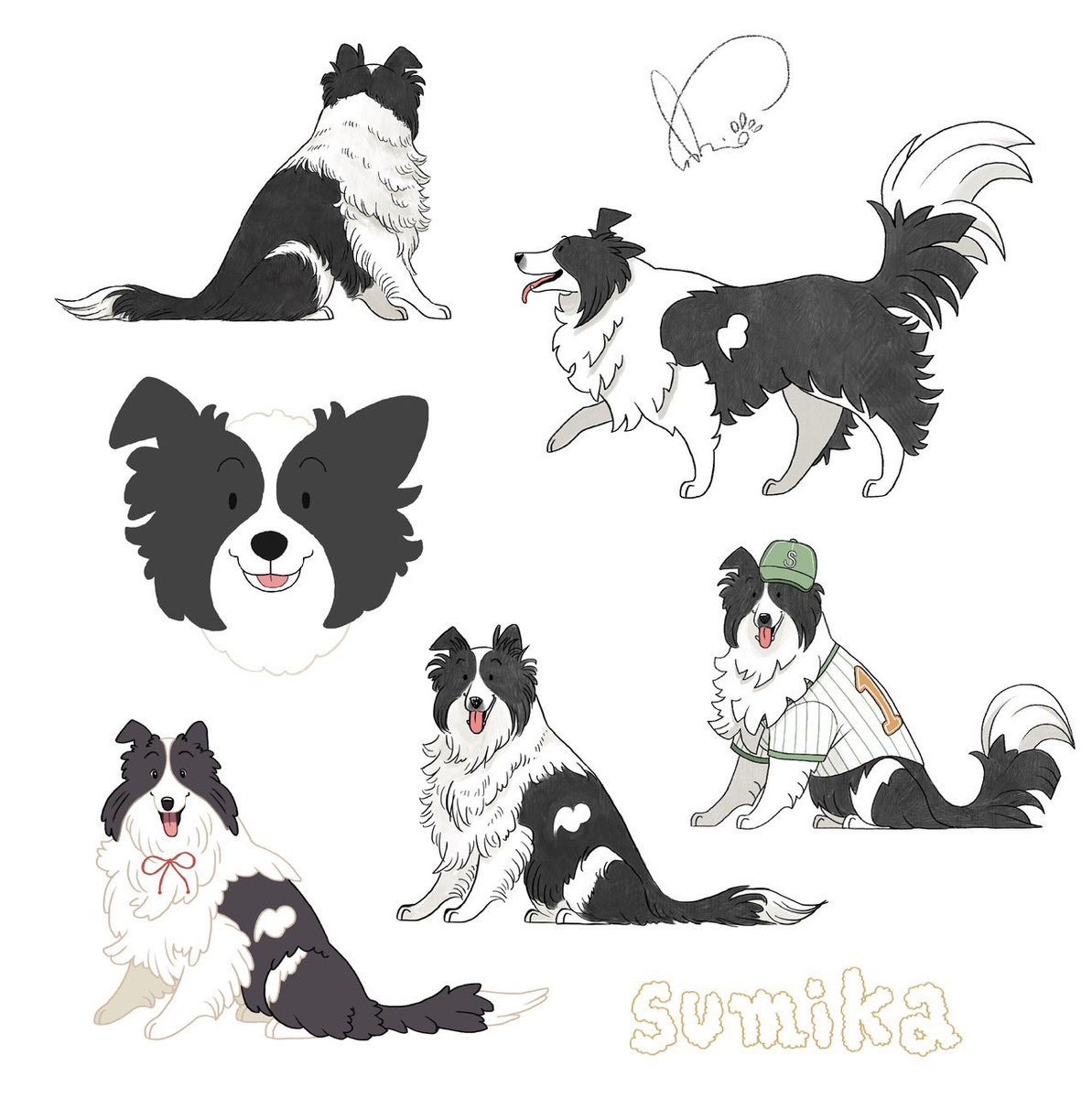 sakio🐾書籍「4ステップで誰でもかわいく描ける いぬとねこのイラスト練習帖」発売中🐾 tweet media