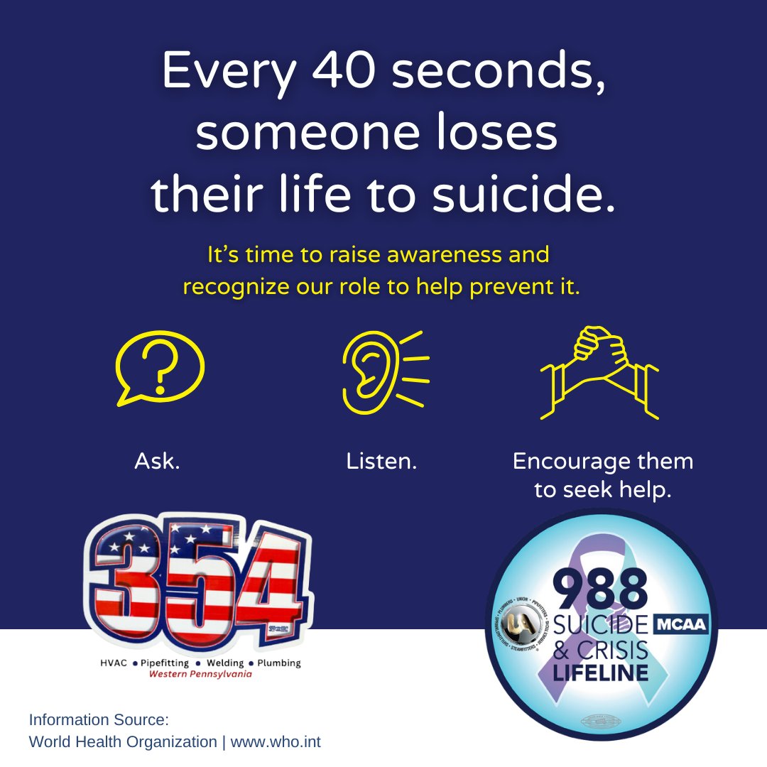 Local354's tweet photo. As #MentalHealthAwarenessMonth continues, it’s important to recognize that #suicide rates in the skilled trades are nearly 2x the national average.

We must prioritize #support, open #dialogue and resources to #protect our workforce. Learn more: https://t.co/rGMH8SNzXZ https://t.co/AVbqXSiAGD