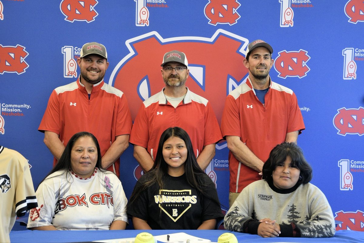 ndnsports's tweet photo. Congratulations to Neshoba Central(MS) Lady Rocket Lacie Morris (Mississippi Choctaw), who signed her letter of intent to continue her softball and educational career at East Central Community College.
#NativePreps #MBCI https://t.co/U0VOdQA8Td
