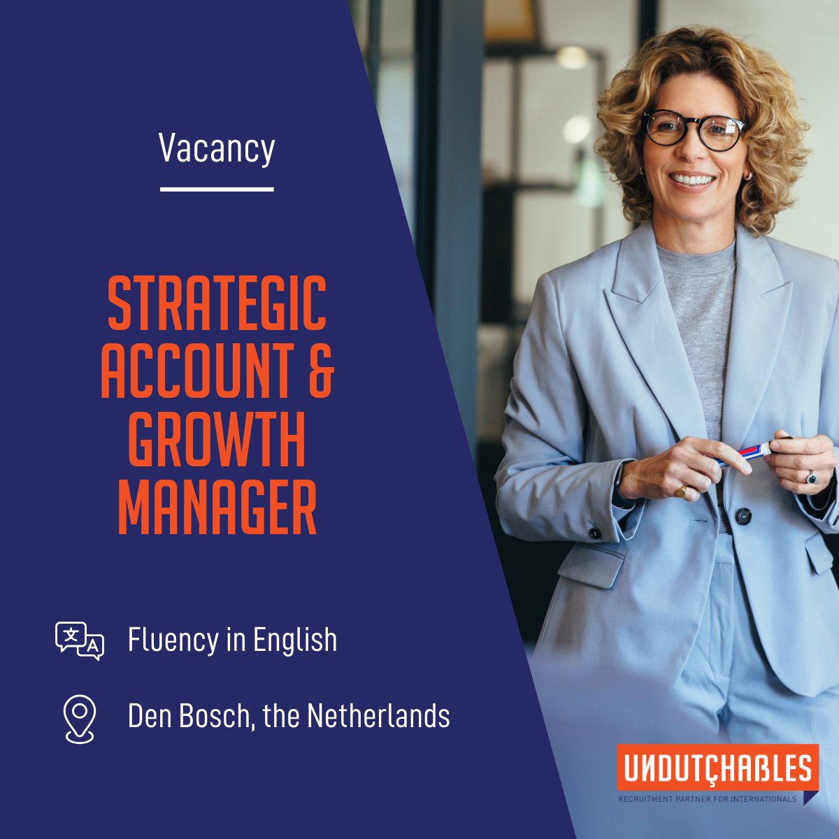 UndutchablesRec's tweet photo. 📢 Looking for a Strategic Account &amp; Growth Manager
🗣️ Fluency in #English (#French is a plus)
📍 Den Bosch, the Netherlands

You are responsible for driving commercial performance and accelerating growth across a portfolio of key national accounts.

👉 https://t.co/d3oqCOYIm9 https://t.co/QDfOOsM1yf