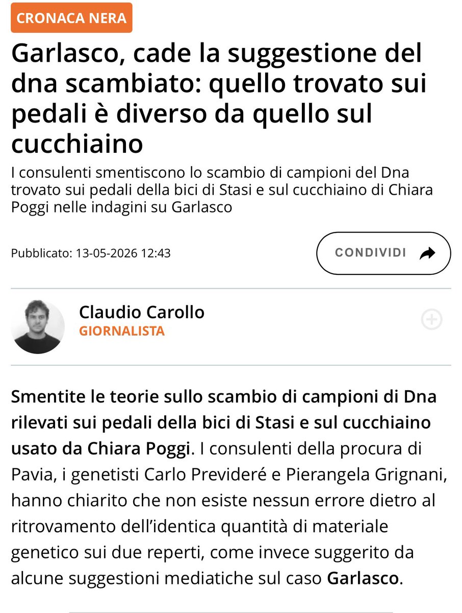 stanzaselvaggia's tweet photo. Ovviamente di questo su X si parla meno, perché non fa comodo per alla narrazione terrapiattista su #Garlasco.  Ma vi ricordate la suggestione portata avanti dall’immancabile De Giuseppe dalle Iene (qui in compagnia di Giuseppe Brindisi) sul dna i cui GRAMMI (dice grammi, non nanogrammi 🤦‍♀️) erano uguali sul pedale e sui cucchiaini? E niente. Anche questa era una bufala. Dalle indagini emerge che il dna trovato sui pedali è diverso da quello sul cucchiaino. Ah. Quindi quel labiale da cui si comprende il nome di un magistrato associato a questa gravissima insinuazione  (quella che qualcuno ce l’avesse messo per incastrare Stasi) è molto grave.