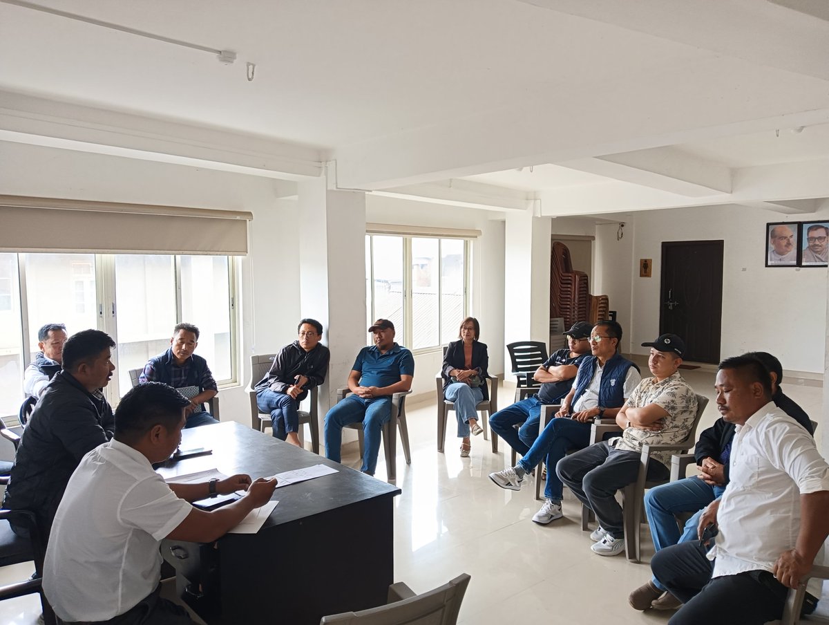 BjpKohima's tweet photo. BJP Kohima District held a coordination meeting with State Secretary on May 11 regarding the Pt. Deen Dayal Upadhyaya District-Level Training. Today, mandals under Kohima District were convened to discuss the training scheduled in Wokha District. https://t.co/USMTgz68bW