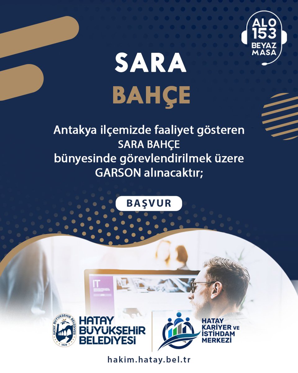 hbb_hakim's tweet photo. Hatay Büyükşehir Belediyesi olarak istihdama katkı sağlamak ve iş arayanlarla işverenleri buluşturmak için çalışıyoruz. Siz de hayalinizdeki işe bir adım daha yaklaşmak istiyorsanız, güncel iş ilanlarımızı kaçırmayın      

Detaylı bilgi ve başvuru için: https://t.co/NtV71kWnix https://t.co/hVqiGYOwIr