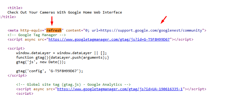 glenngabe's tweet photo. It's not often you get to see a Google site migration. Google moved the Nest community to its own support system. How? Every page now uses a meta refresh redirect to the homepage of the new support area. Oof. 313K urls indexed. 🤦‍♂️ https://t.co/eBdifTrHjS