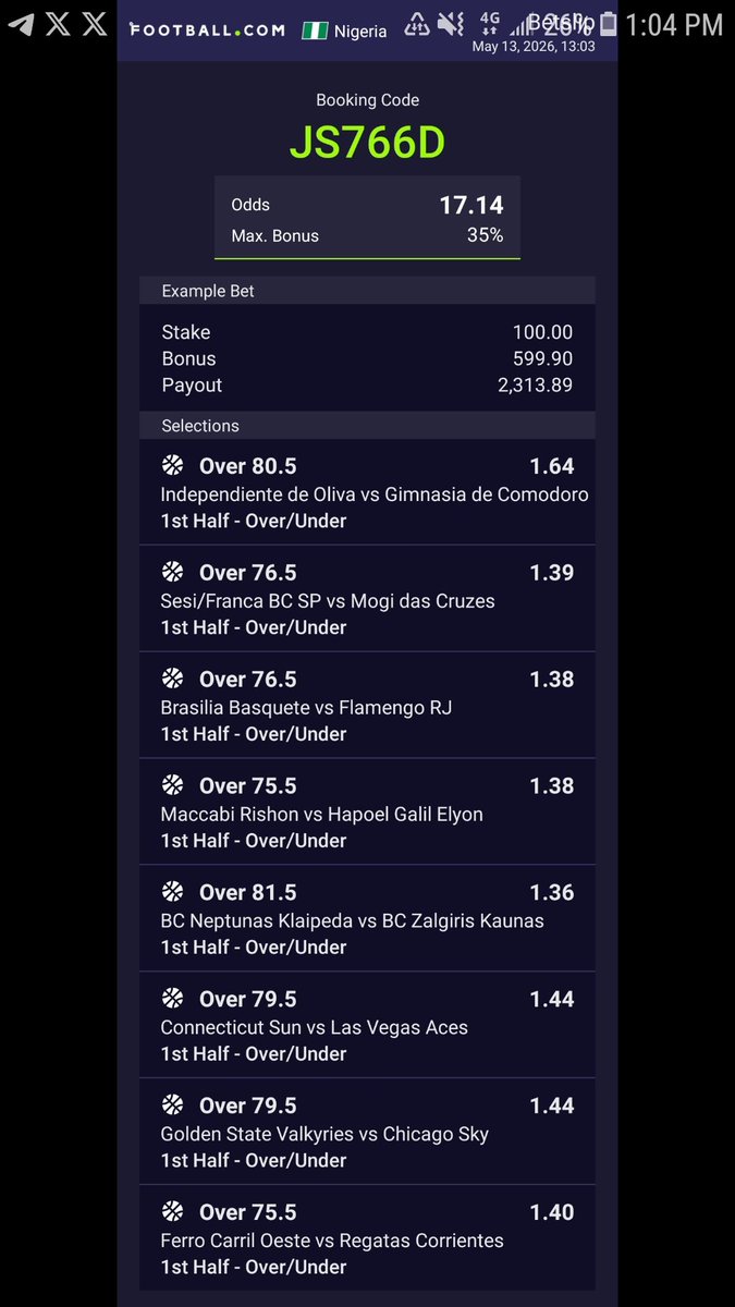 Bmklatest's tweet photo. Lowest Line 17 odds // JS766D https://t.co/lei47k6UaP
