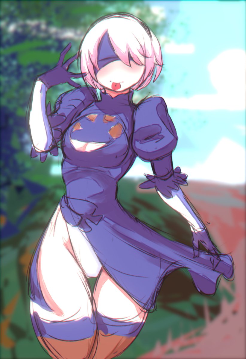 Mrgrimkat's tweet photo. I drew a quick 2B sketch to experiment a bit with Natron (a free compositing program). I kind of regret not putting more effort into it, but oh well haha. here I’m showing the drawing before and after using Natron, plus a rough timelapse of the process. https://t.co/1e0yP9AXA9