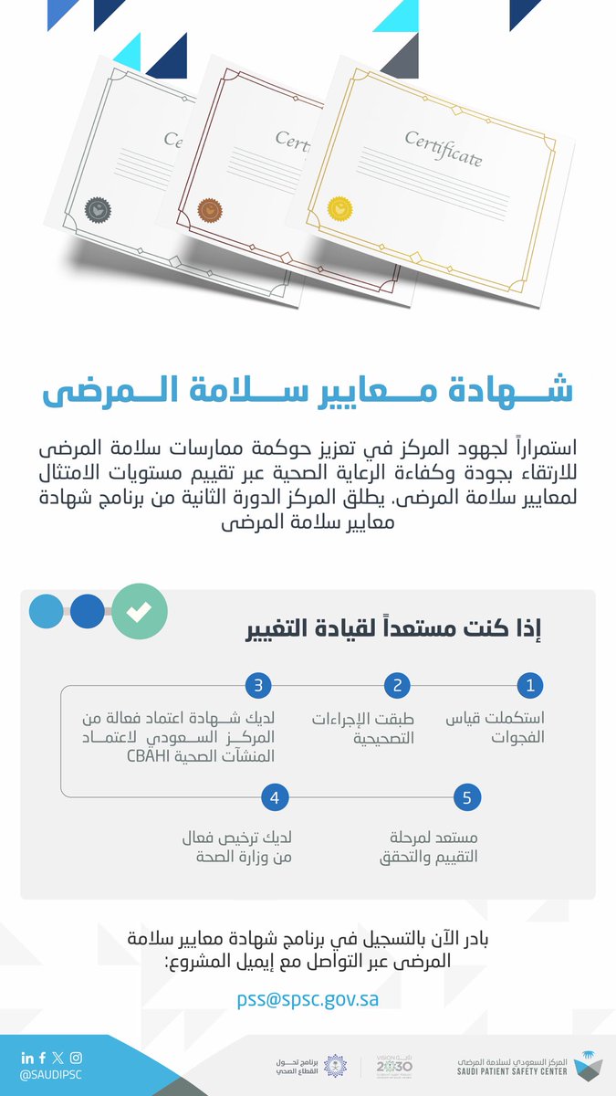 المركز السعودي لسلامـة المرضى tweet media