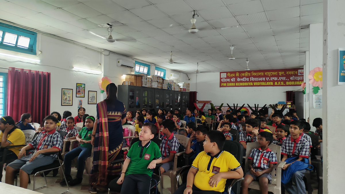KVBorjhar's tweet photo. PM SHRI KV AFS Borjhar is organising a Bharatiya Bhasha Summer Camp for students of Classes III to XII from May 13, 2026, to May 19, 2026.🌞🏖️
The Vidyalaya is thrilled by the enthusiastic and active participation of the students on Day 1 (May 13,2026).🎊 @KVS_HQ @GuwahatiKvs https://t.co/jlQZOtMWKJ
