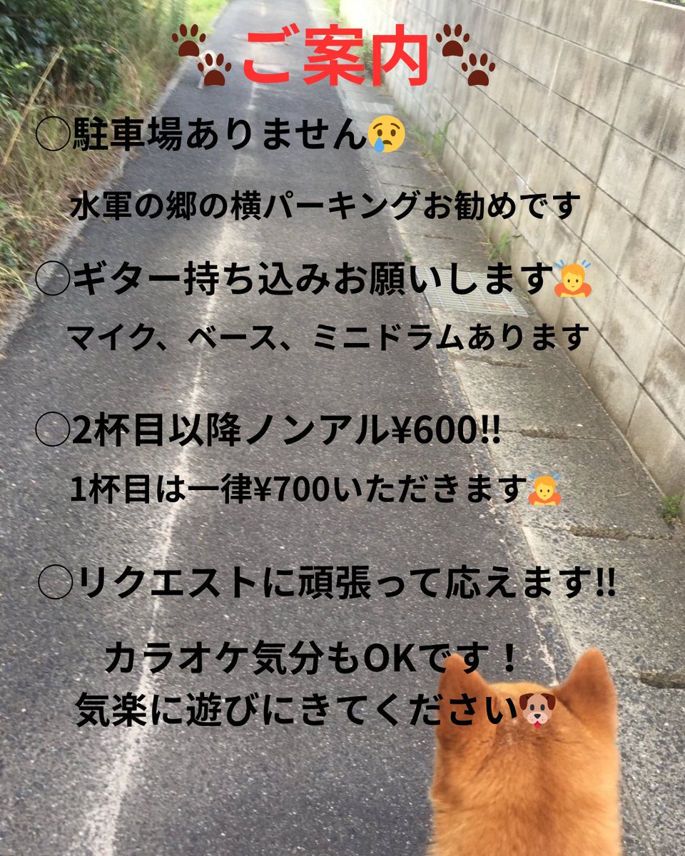 J8169W's tweet photo. 今週金晩、西条で待ってます〜！

追加ご案内ありますので見て行ってね🐶 https://t.co/AINwmGwFpw