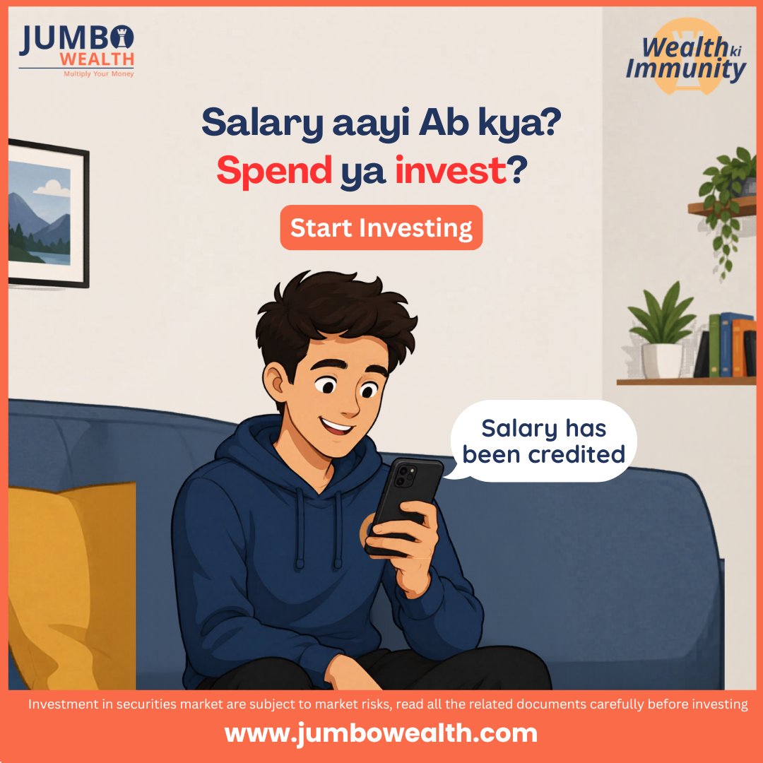JumboWealth's tweet photo. Salary credited? Don’t just spend it — start building your future today 
Smart investing and financial planning can turn every paycheck into long-term wealth.

For more details contact Jumbo Wealth today!
@9327627000
👉 https://t.co/tzQFlp3ufA

#SalaryCredited #InvestSmart https://t.co/l2EGThQInG