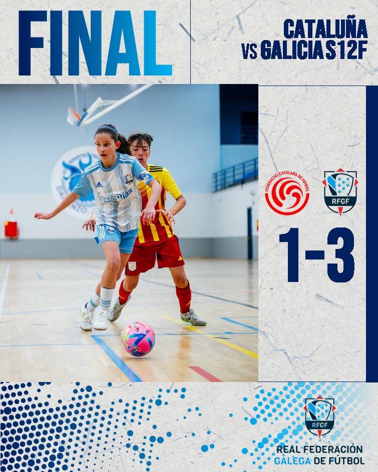 FutsalRFGF's tweet photo. 🏁 FINAL FINAL FINAAAL!

💙 Gran partido das nosas GALEGUIÑAS fronte @FCF_CAT! 

➕ 3 puntos no camiño ó soño! 

#SelecciónGalega #SentindoGalicia https://t.co/e7iEvBJwJJ