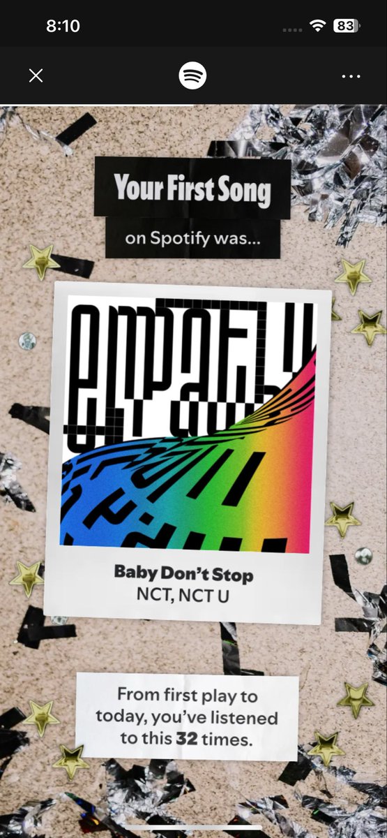 whyjprod's tweet photo. GUYS LMFAO BABY DONT STOP AS MY FIRST SONG IN SPOTIFY https://t.co/L98DH2Hfaw