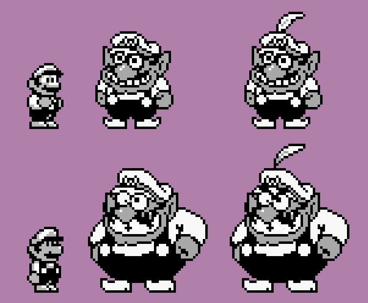 Cachororoxo's tweet photo. Mario &amp; Wario
 Remade Sprites
#pixelart #supermario #wario https://t.co/YxNFGX3rkj