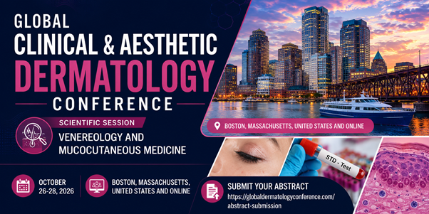 DermaEvent_GCAD's tweet photo. Join the Global Clinical &amp; Aesthetic Dermatology Conference

📅 Oct 26–28, 2026
📍 Boston, USA &amp; Online
🩺 Scientific Session:
Venereology and Mucocutaneous Medicine

🔗 Submit Abstract:
https://t.co/sxC2qNHEOP https://t.co/nUPXJ1qF4J