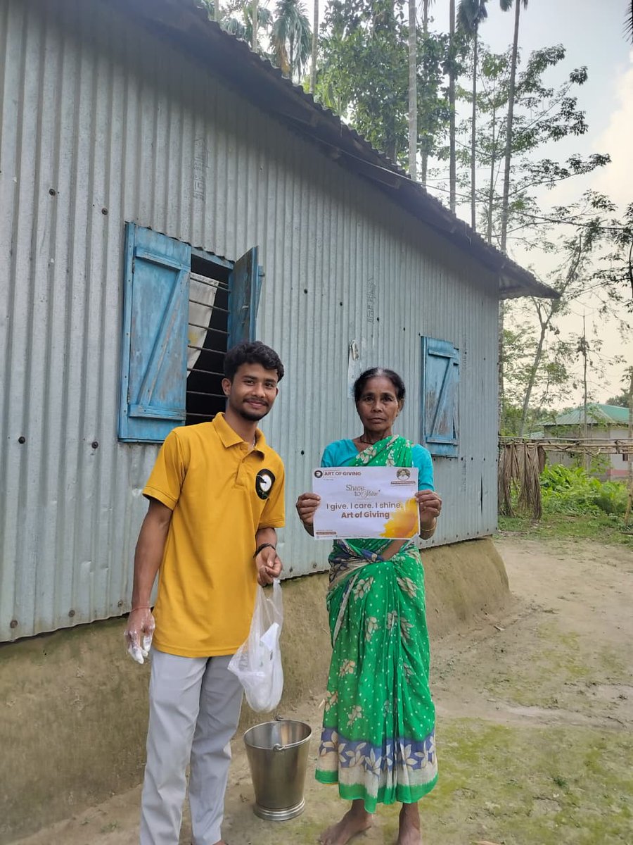 artofgiving_net's tweet photo. As part of the 13th International Day of Art of Giving celebrations, our AOG volunteer Mr. Jumpa Adhikary carried forward the inspiring message of “Share to Shine” in Dhupguri Ward No. 8, Niranjan Path Modhyapara, West Bengal.

Through meaningful community engagement and acts of kindness, the initiative reflected the values of compassion, positivity, and togetherness, encouraging people to spread humanity through simple acts of giving.

#ArtOfGiving #ShareToShine #AOG2026