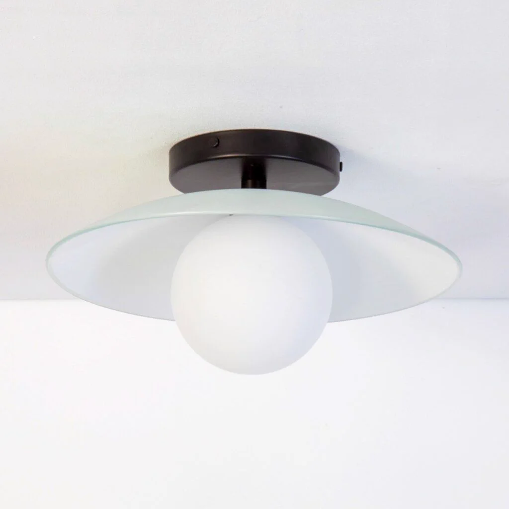 Dish Flush Mount in Black by Research.Lighting