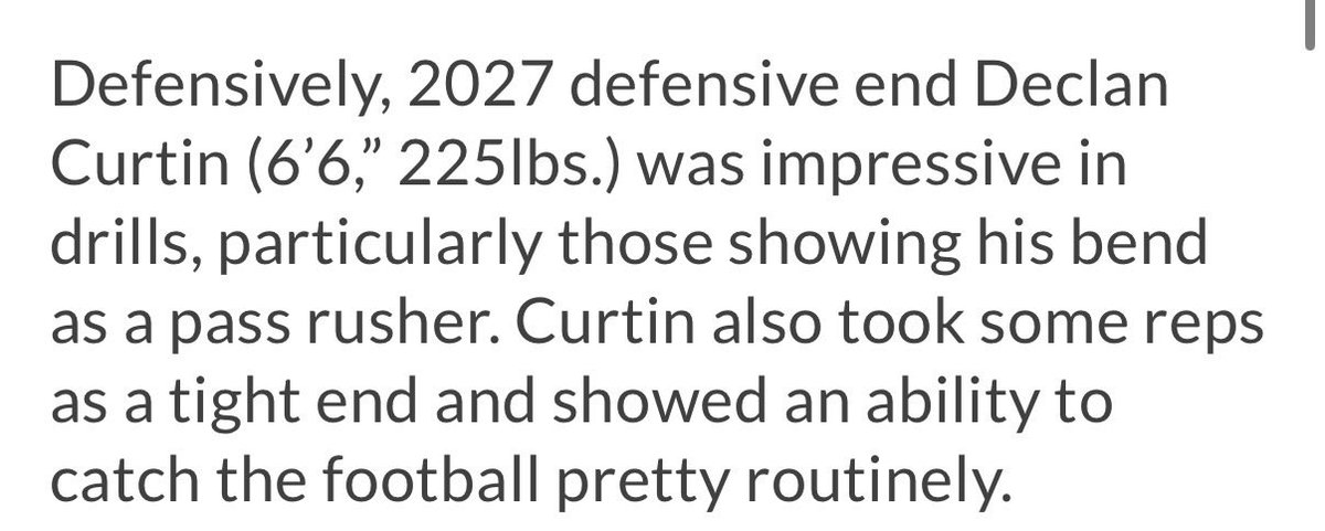 Declan Curtin ‘27 DE tweet media