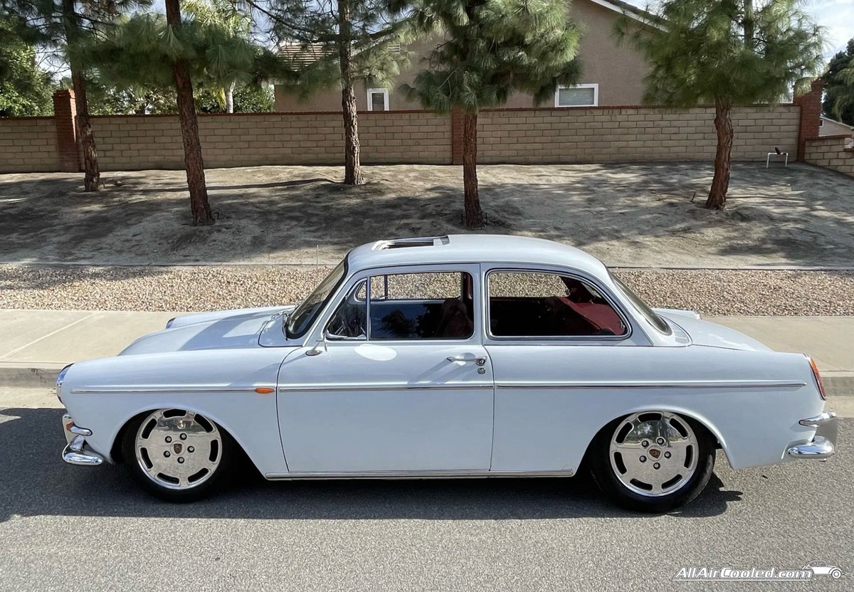 allaircooledvws's tweet photo. Porsche style wheels, a perfect lowered stance, and the sunroof cranked wide open. This VW Notchback is built for slow cruises, cool air, and turning heads without even trying. #VWNotchback https://t.co/CVHhp7JhJS