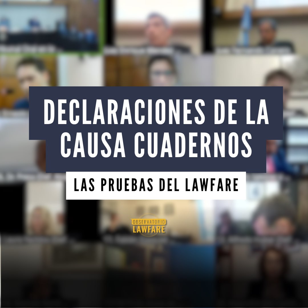 ObLawfare's tweet photo. ⚖️ Declaraciones de la #causaCuadernos

🔴 Entre decenas de declaraciones, presentamos una selección de 5 testimonios que reflejan las violaciones al debido proceso que emergen en el juicio oral y público actualmente en curso.

Mas info https://t.co/fEmr8XZ2Hi https://t.co/NxNUk1CqLB