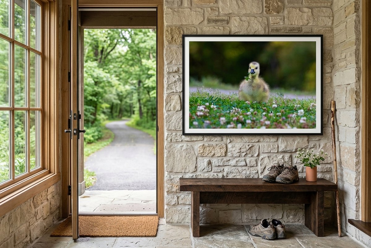 Planet_Chad's tweet photo. Seeing all of the cute goslings around the area reminded me of this favorite of mine as I got to watch them eat clover and look so happy.

https://t.co/8bcTF26Eyo

#NaturePhotography #Wildlife #HomeDecor https://t.co/vvTbGdhMZ8