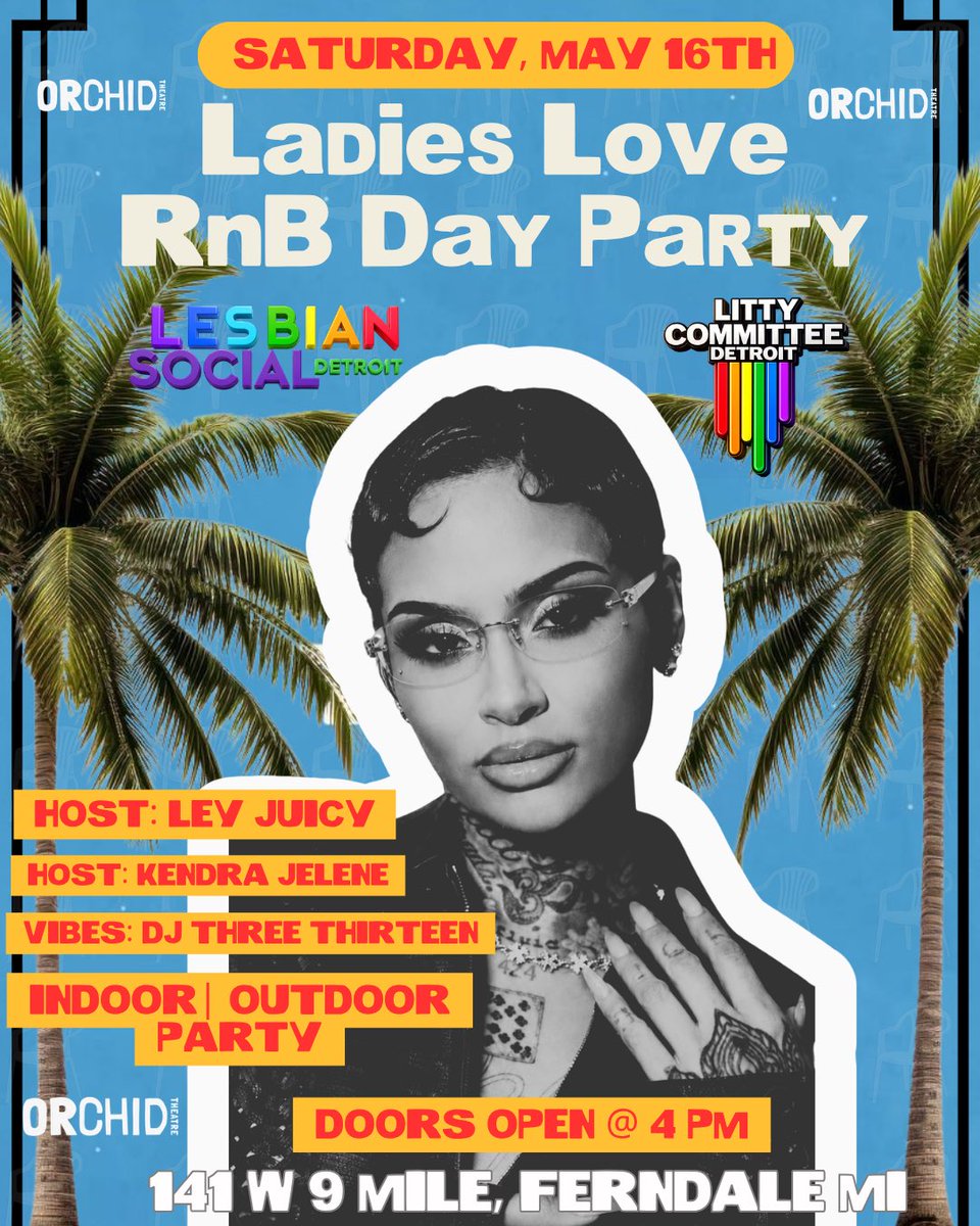 DjThreeThirteen's tweet photo. Saturday! 81 Degrees &amp; A Pop Up With Your Favorite Lesbians 🏳️‍🌈

Another Lesbian Social x Litty Committee Collab.

Meet Us at Orchid For An RnB Day Party!

Booths and Advance Tickets Are Live https://t.co/illCp9F2Xj