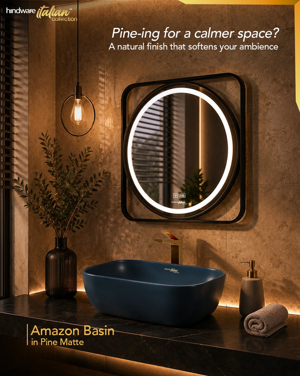 Hindware_India's tweet photo. When soft light meets the right tone, the space feels different.
The Amazon Basin in Pine Matte adds natural warmth and quiet comfort, drawing you closer to sukoon.
#Hindware #AmazonBasin #BathroomDesign #NaturalTones #DesignedForSukoon https://t.co/9ZsjjEiLlQ