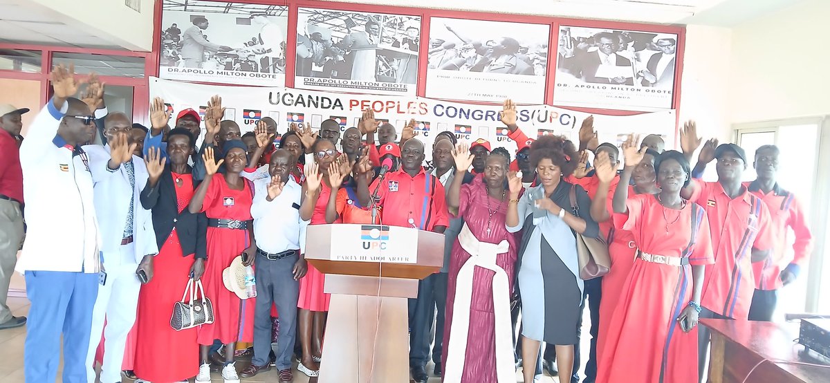UPCSecretariat's tweet photo. This morning, UPC members from Oyam North who escorted Hon.Dr. Eunice Otuko Apio to be sworn in for 12th Parliament paid a courtesy call at Party HQ, Uganda House. They were led by Party Dist. Vice C/person Cde. Suzan Achola, received by ASG Ben Kigongo &amp; Spokesperson Sharon Oyat https://t.co/MhBvOAyvhR