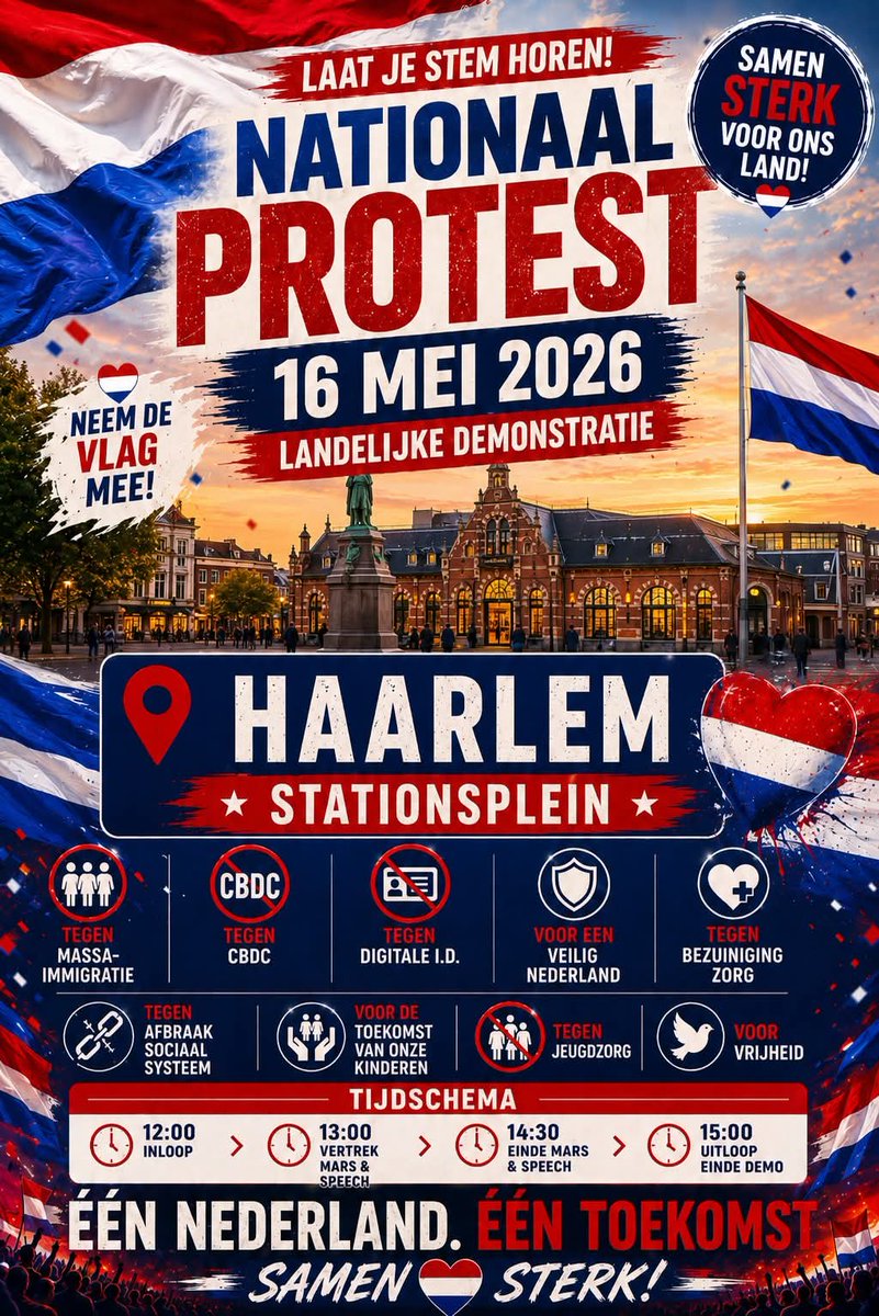 Nationaal Protest Haarlem tweet media