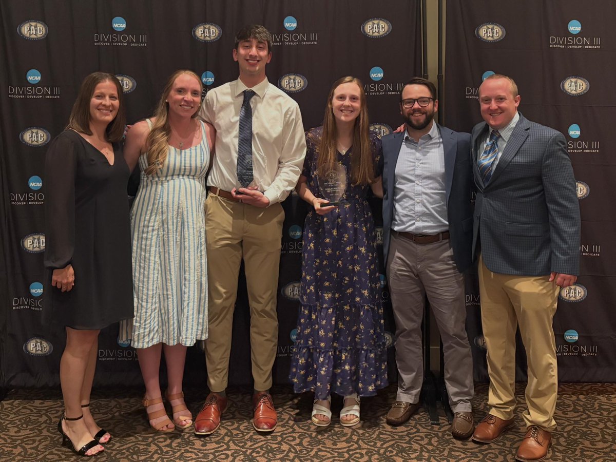 SVC_Bearcats's tweet photo. Congratulations to Carolina Walters and Shawn McSwiggen for being Saint Vincent’s recipients of the PAC Scholar Athlete of the Year award! Both Carolina and Shawn received their awards at last night’s PAC Scholar Athlete Banquet at The Fez Banquet Hall in Aliquippa. #SVC #GoBearcats @SVC_Tennis @svc_wlax @bearcats_mvb