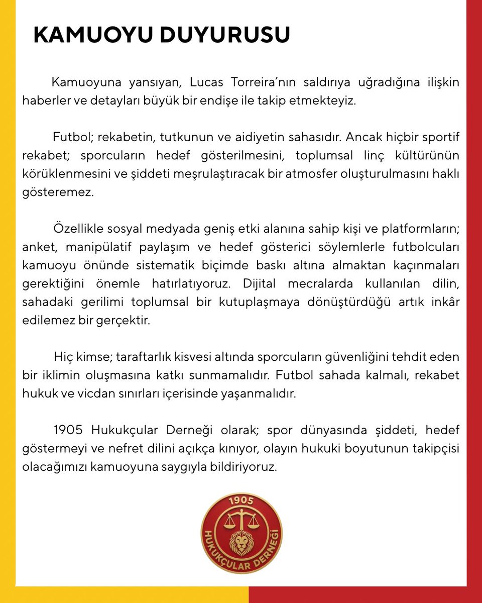 1905 Hukukçular Derneği tweet media