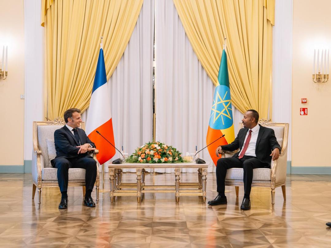AmnAddis's tweet photo. "Held substantive bilateral discussions with @EmmanuelMacron at the National Palace today, covering a broad range of issues of mutual interest." @AbiyAhmedAli

🇪🇹🇫🇷 https://t.co/SAP133UWsM