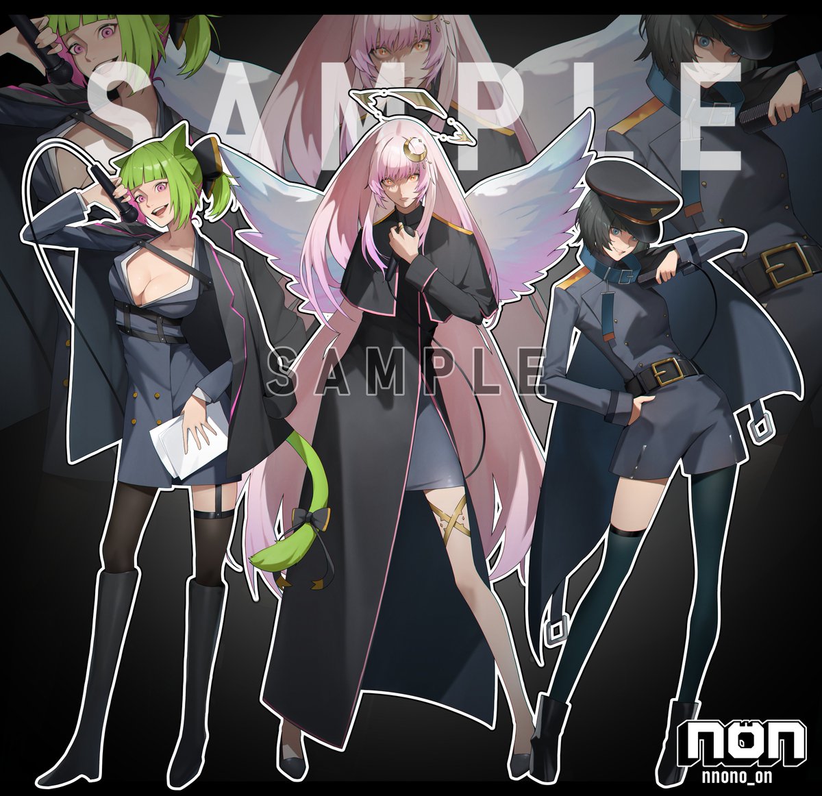 nnono_on's tweet photo. 【お仕事】   

 今回、 3名の「Femme Fatale」歌ってみたMVイラストを制作させていただきました！   よろしくお願いしますっ🖤

 毬猫しゃこ様（#nyan1221nyan）
このはら様（#konochan_dayo）
儚音ルイ様（#HakanaOto） https://t.co/eBDR88CoYF