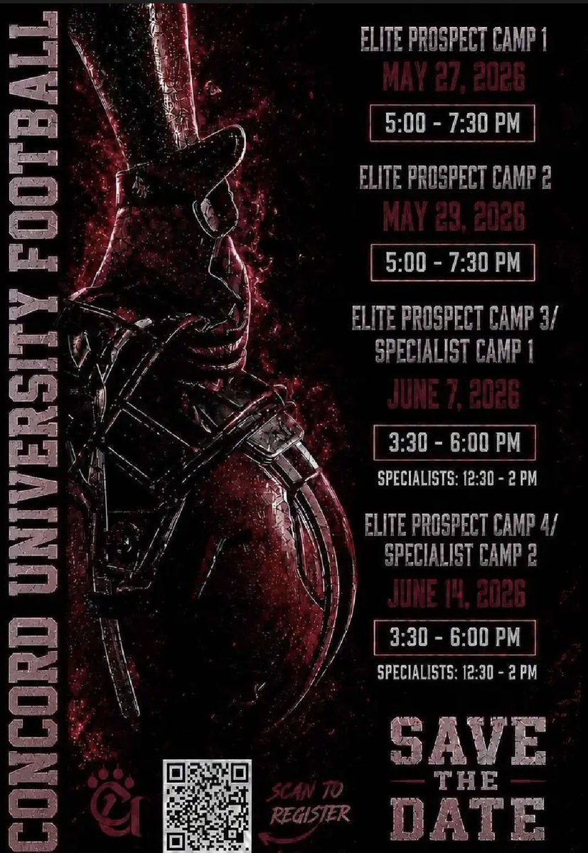 TylerBloomQB18's tweet photo. Thank you coach @CoachDCJohnson for a camp invite to concord university! Excited to compete this summer! @ConcordFootball https://t.co/jkme215SPg