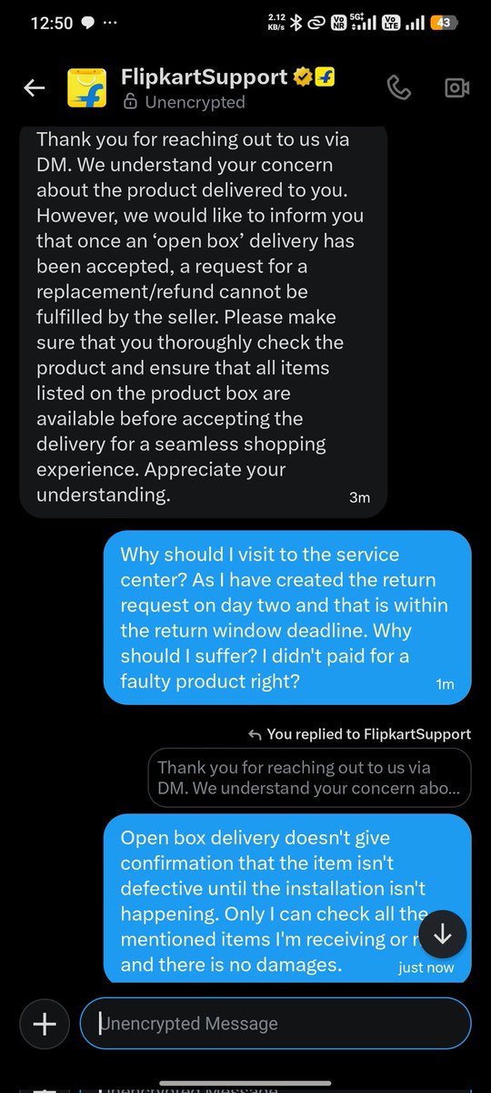 Djinfrasonic's tweet photo. @flipkartsupport @flipkartsupport @Flipkart @_Kalyan_K please stop providing irrelevant resolution.

Or else I need to lodge a complaint to the consumer forum regarding the issues. https://t.co/2OxDWtPXgM