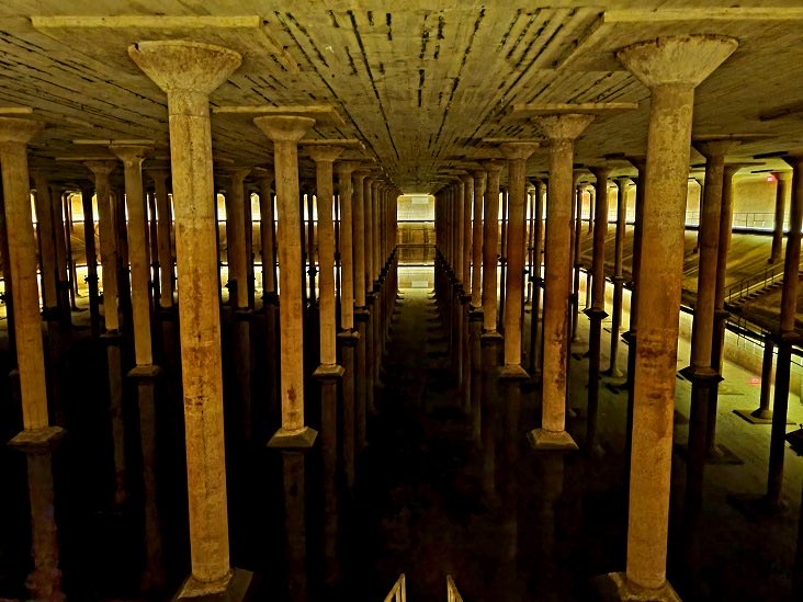 Houstorian's tweet photo. Today in 2016, Buffalo Bayou Park debuts a semi-restored 1927 water cistern as a public space. @buffalobayou https://t.co/SFfWsb9rfS
