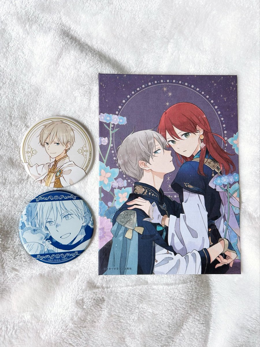 cfMill_'s tweet photo. 【交換】赤髪の白雪姫 原画展 LaLa 付録 缶バッジ キャンバスボード

譲✧︎オビ 夏目友人帳 (画像1枚目)
求✧︎ゼン 赤髪の白雪姫 (画像2枚目)

✿特定記録郵便でのお取引希望です
✿ゼンの缶バッジはどちらでも構いません
✿お気軽によろしくお願いいたします https://t.co/6E6hB9sy9y
