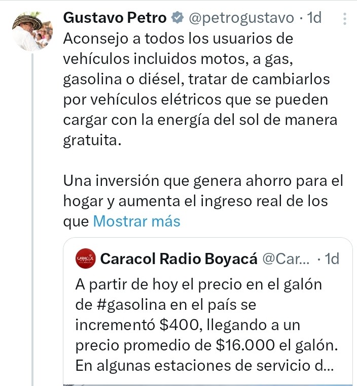 fulldere's tweet photo. @Danielsalcan_ Entonces este comunicado si te parece bien?. Gasolina regular a
4. 24 usd? https://t.co/9Q9X3wkP7Q