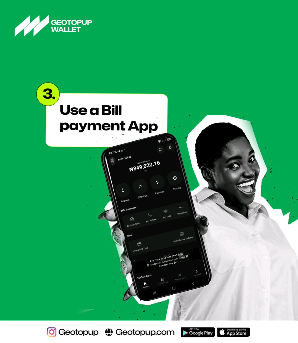 Geotopup Wallet App tweet media