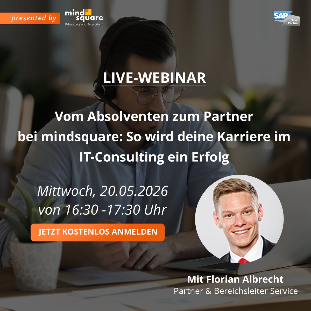 mindsquare's tweet photo. Vom Absolventen zum Partner bei mindsquare: So wird deine Karriere im IT-Consulting ein Erfolg 

 Karriere-Webinar am 20.05.2026 um 16:30 Uhr 

Hier anmelden: https://t.co/fq5voJnntl https://t.co/hQZnnhXzZO