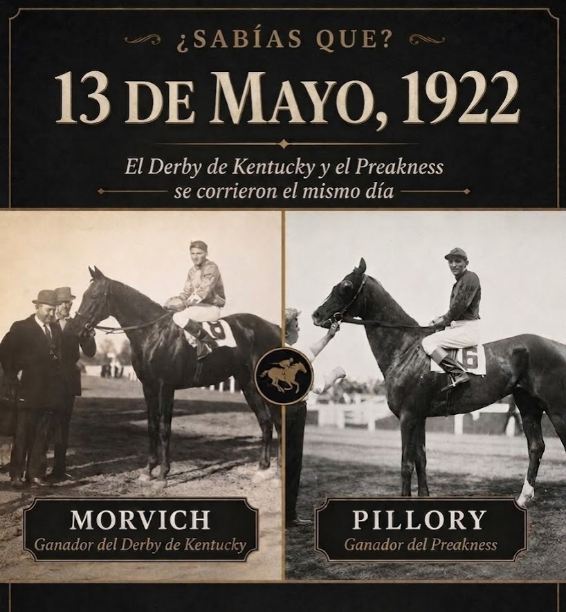 blindadosalas1's tweet photo. #Hipismo #CrónicasDelKentuckyDerby y también #CrónicasDelPreakness pues el 13/05/1922 MORVICH ganó el #KentuckyDerby Minutos más tarde PILLORY se impuso en el #Preakness Entonces fueron dos casos únicos en la historia de la #TripleCorona en #EEUU (1917 y 1922)
#FeDeErrata https://t.co/1j8KIsvTbY
