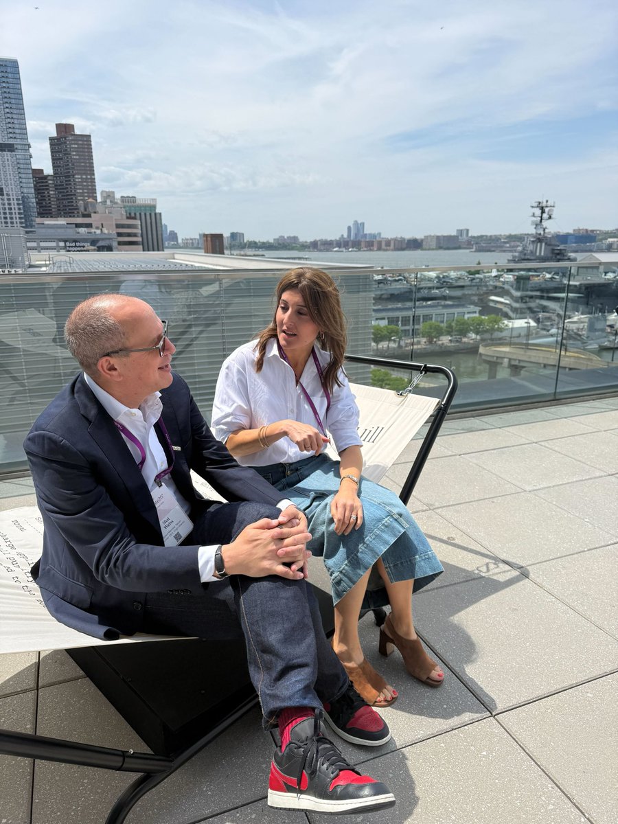 Navan's tweet photo. Catching up with @shaiweiss (formerly @VirginAtlantic) before our 4 p.m. conversation on the #Navigate26 Main Stage about leading through disruption — and why the human side of transformation matters most. 🤝
-Erika https://t.co/VlUPyMDjaj