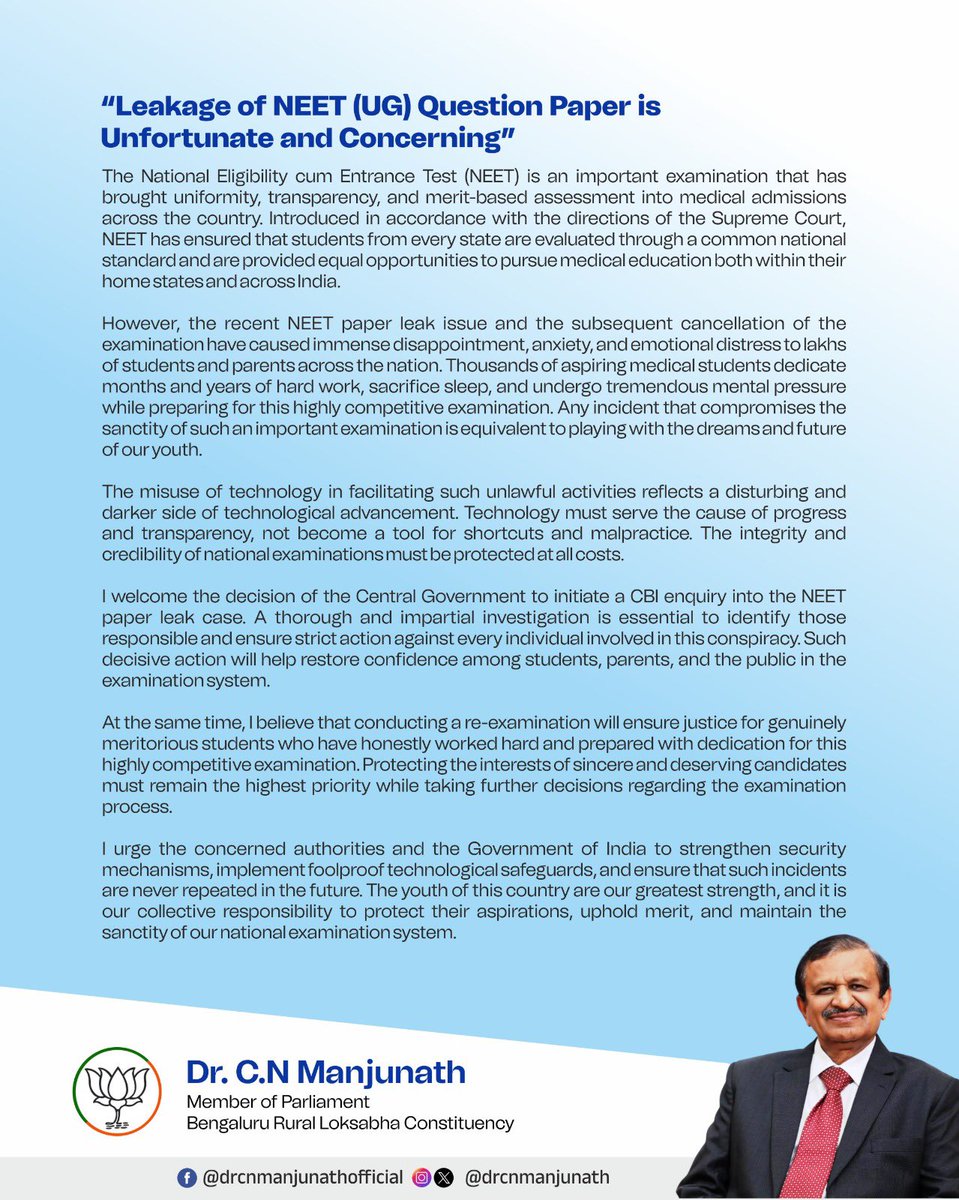 Dr.C.N.Manjunath tweet media