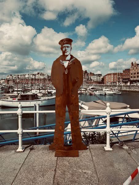 Dunkirk_Ships's tweet photo. 15/5-28/6/26, Standing with Giants will bring a remembrance installation to Ramsgate Harbour. 
This will feature 338 life-sized silhouettes representing one figure for every thousand troops rescued during Operation Dynamo.
25 Dunkirk Little Ships will be in attendance BH weekend. https://t.co/kUpmcKGVy1