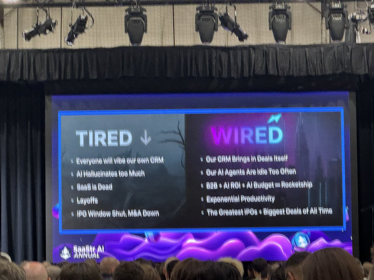 TheSaaSCFO's tweet photo. Great slide from @jasonlk. Time to move on. #saastr https://t.co/jdl65AtWyn