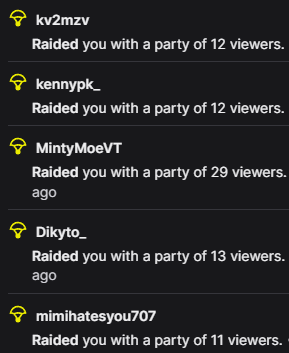 ItsAznPandaZ's tweet photo. Thanks to everyone who raided in to me yesterday! Yall really made my night!!!~💕 @mimihatesyou707 @Dikyto_ @MintyMoeVT @KennyPK_ @kv_mzv https://t.co/75xYHuqvDv